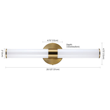 Brooks 20.13"  Industrial Mid-Century Iron Integrated LED Vanity Light - JONATHAN Y